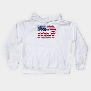 4th of July Independence Day USA Eagle American Flag Kids Hoodie